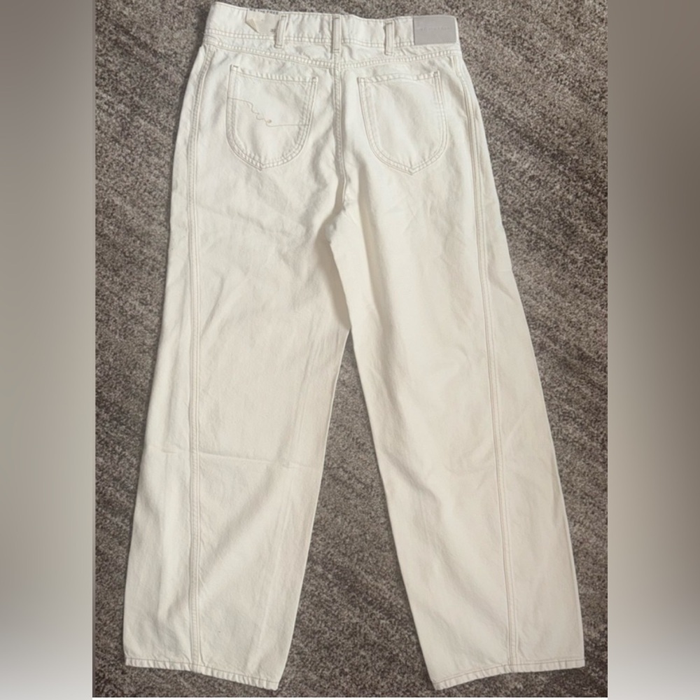 FREE PEOPLE WE THE FREE ASTER
SEAMED RELAXED STRAIGHT LEG JEANS
SIZE 29 CREAM - Picture 12 of 15